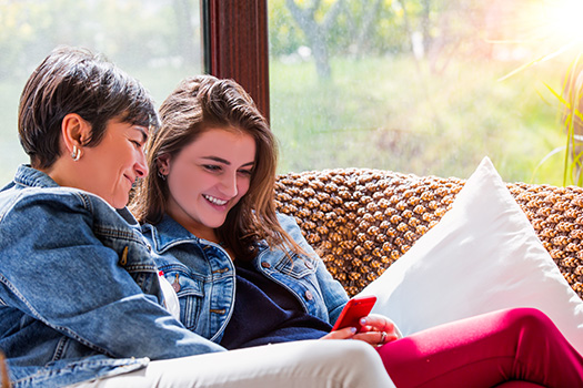 Teen and Parent spending time together