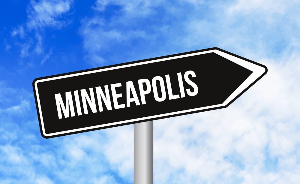Minneapolis Direction Sign